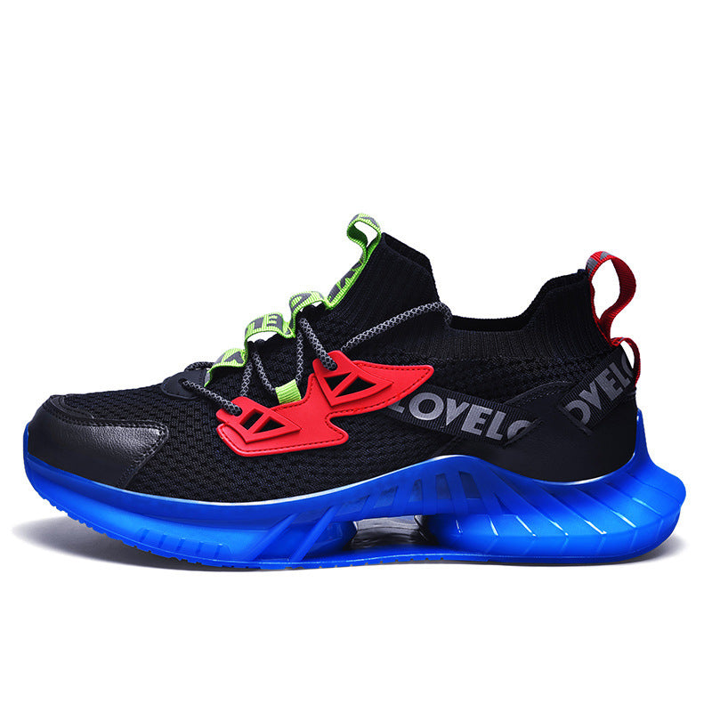 Sneakers Popcorn Soft Sole Flying Woven Breathable Footwear Design Sty