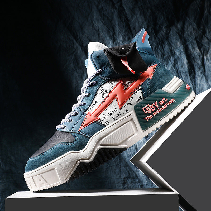 Shoes High-top Shoes Trend All-match Sports Casual Footwear Style Nice