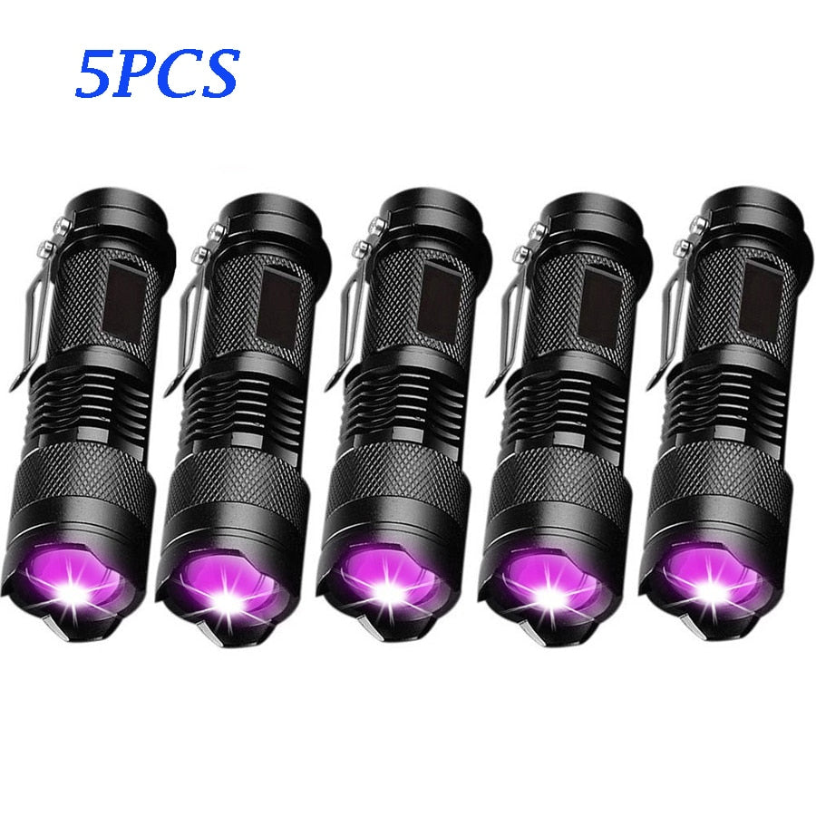 LED UV Flashlight Shining Light Top Quality High-Tech- Reliable Unseen