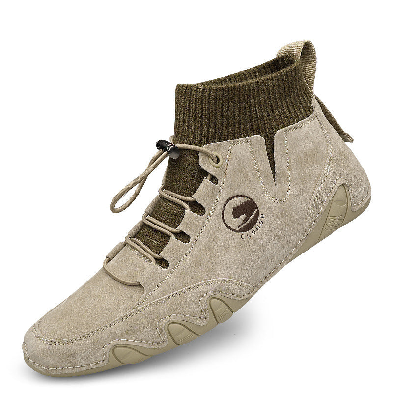 Boots Men's Octopus High-top Retro Plus Velvet Warm Footwear Comfort