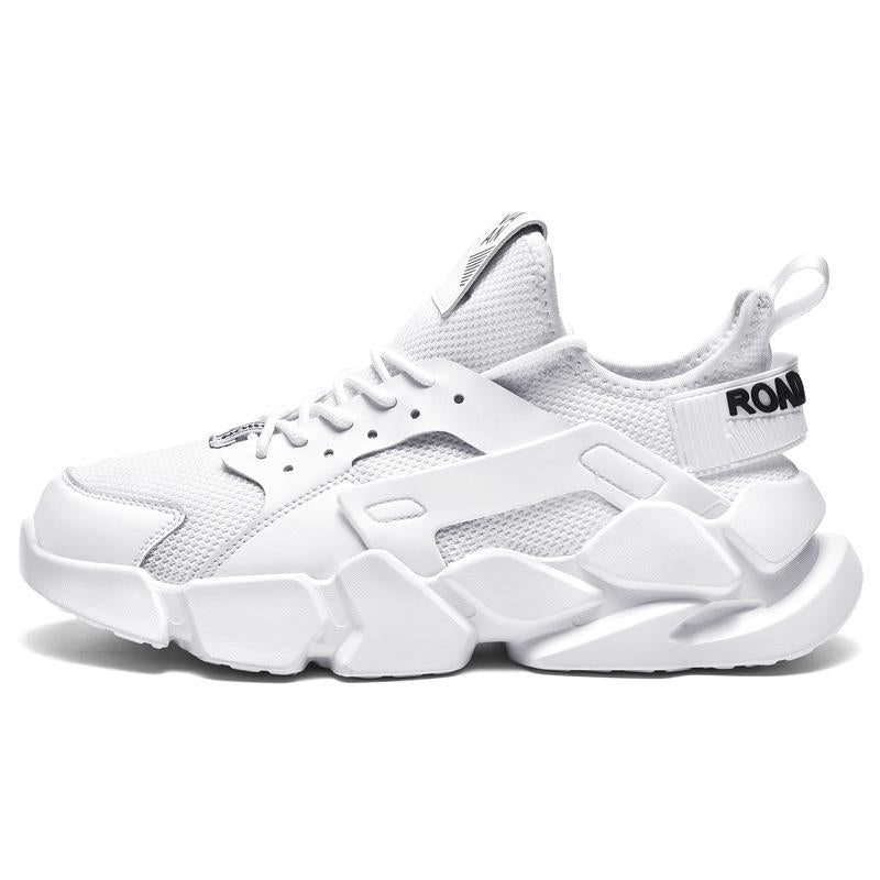 Shoes Sports Casual Breathable Fly Woven Mesh Old Thick Soled White Sh
