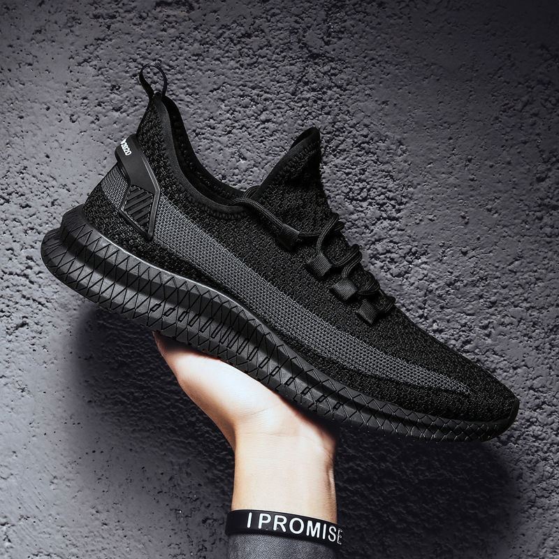 Shoes All Black Work Men's Mesh Men's Shoes Breathable Lightweight Mes