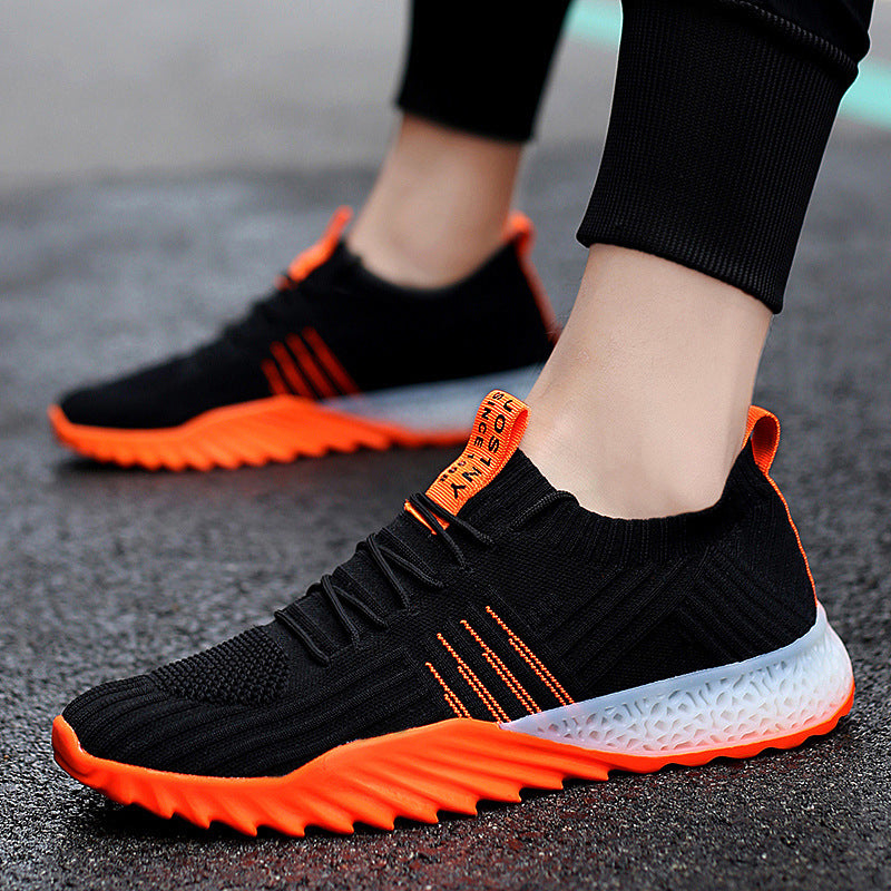 Sneakers Flying Woven Mesh Breathable Footwear Workout Running Trainin