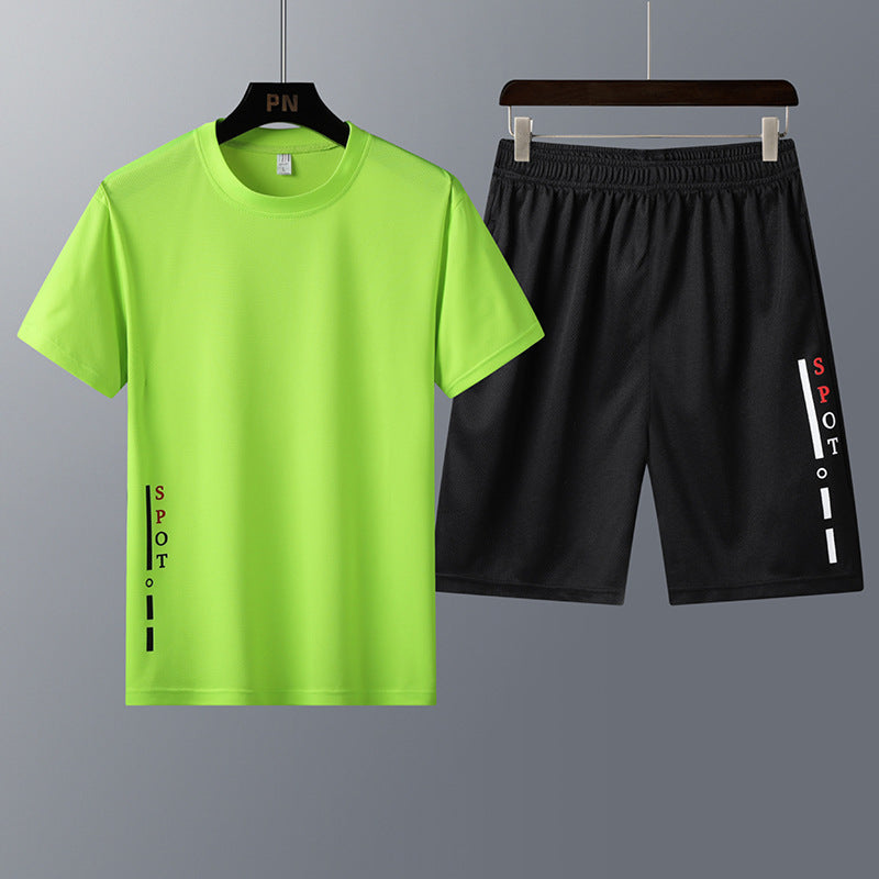 Sportswear New Short-Sleeved T-Shirt Youth Trend Two-Piece Design Styl