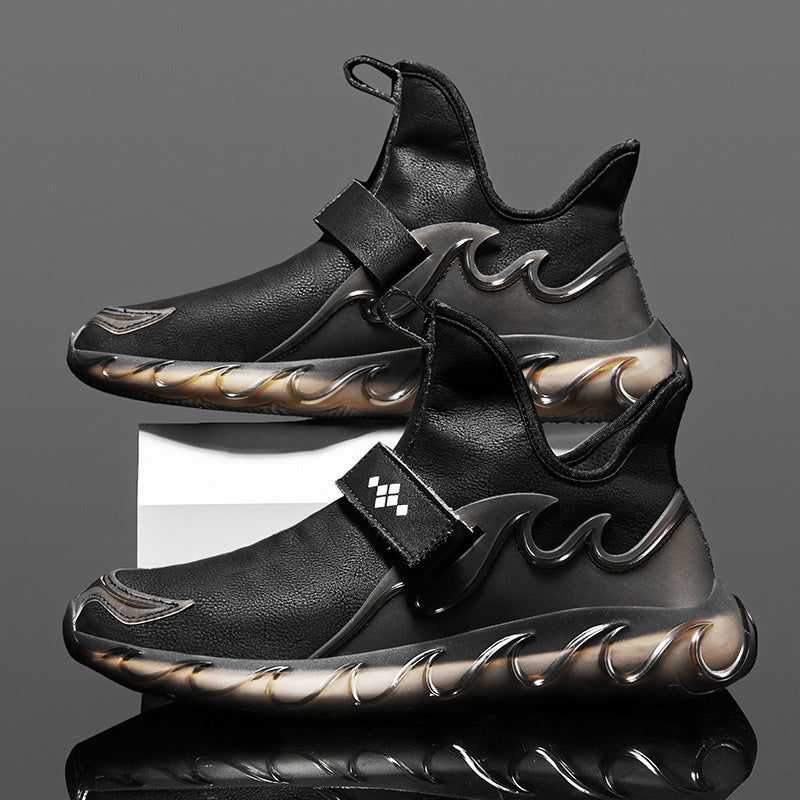 Sneakers Spring New Large Size 45 Men's Leather Korean Students Fashio