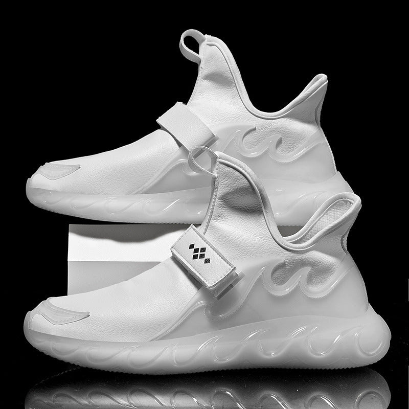 Sneakers Spring New Large Size 45 Men's Leather Korean Students Fashio