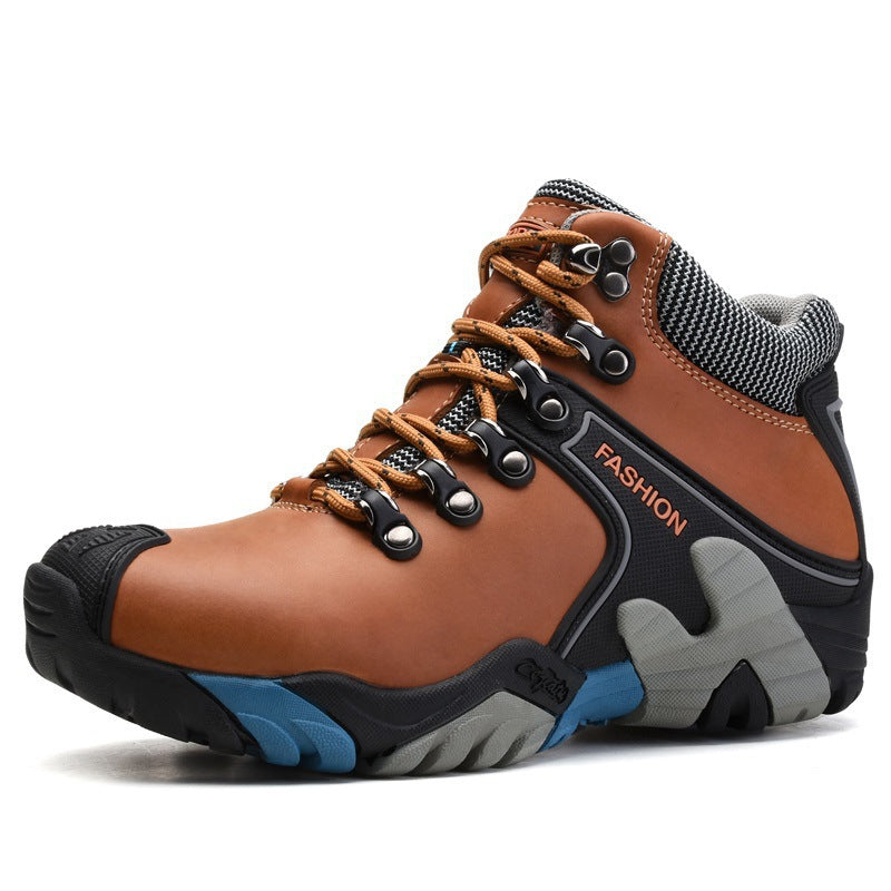 Shoes Men'S High-Top Non-Slip And Wear-Resistant Outdoor Hiking Design