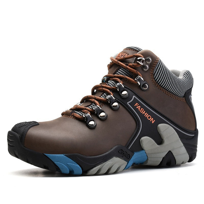 Shoes Men'S High-Top Non-Slip And Wear-Resistant Outdoor Hiking Design