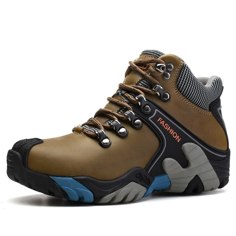 Shoes Men'S High-Top Non-Slip And Wear-Resistant Outdoor Hiking Design