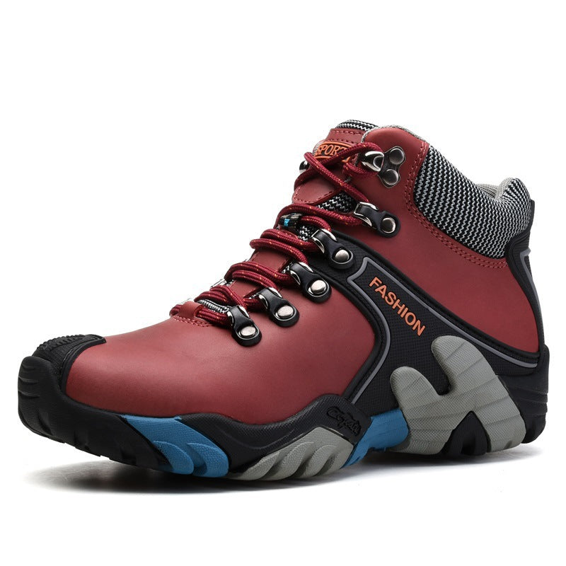 Shoes Men'S High-Top Non-Slip And Wear-Resistant Outdoor Hiking Design
