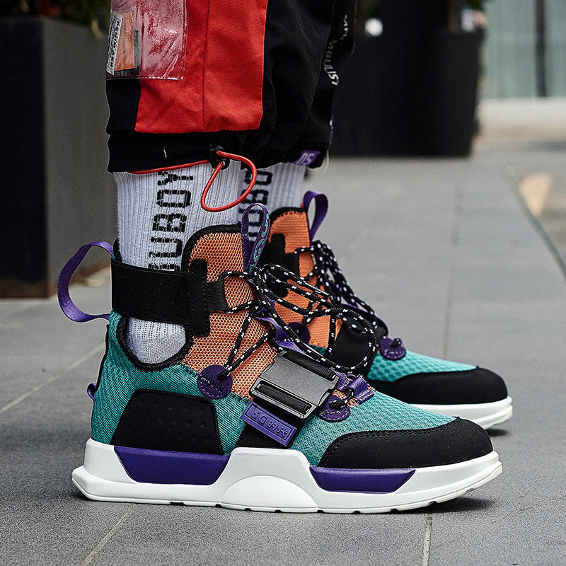 Shoes High-top Hoverboard Shoes Boys Trendy Couple Casual Fashion Spor