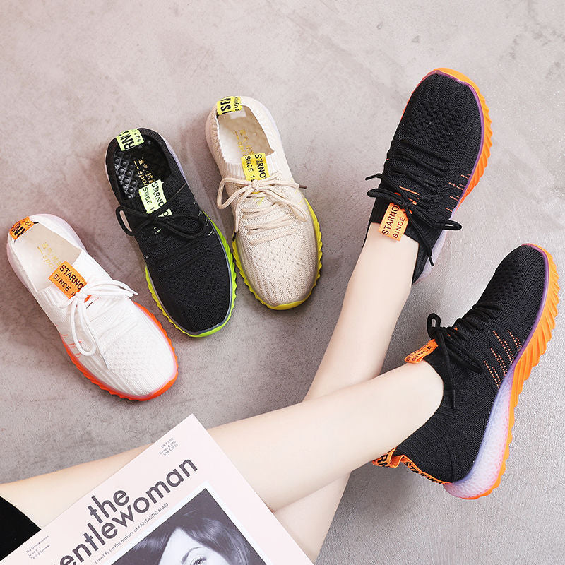 Sneakers Breathable Casual Light Socks Shoes Mesh Korean Workouts Trai