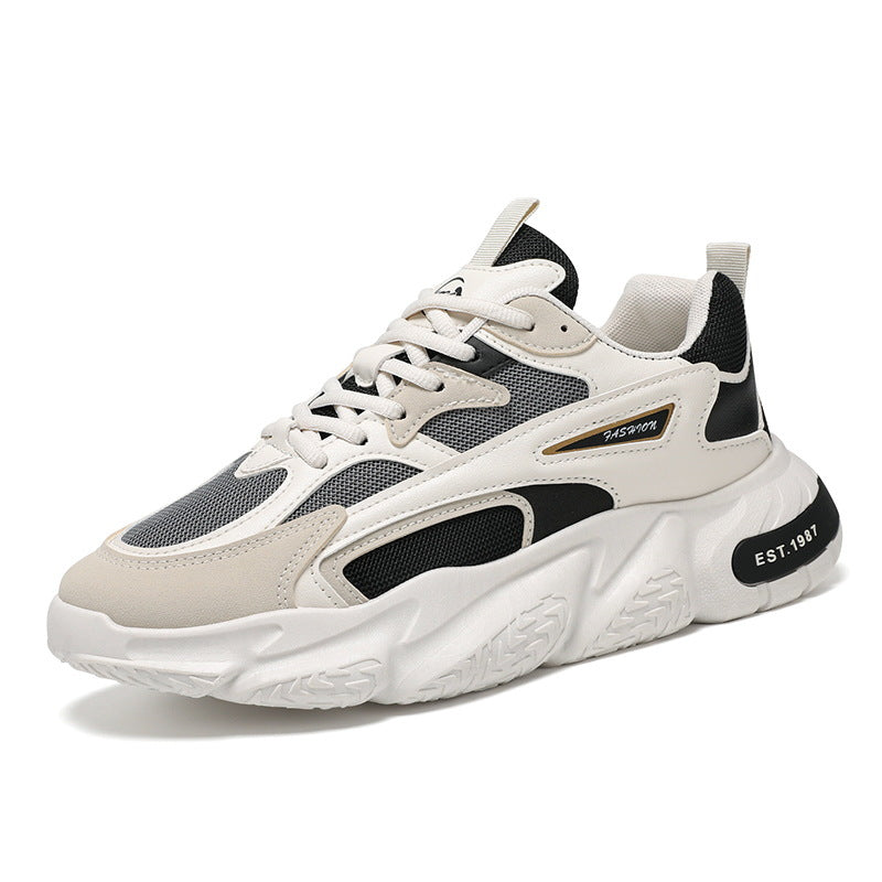 Sports Men's Breathable Mesh Shoes Height Increasing Leisure Style Des