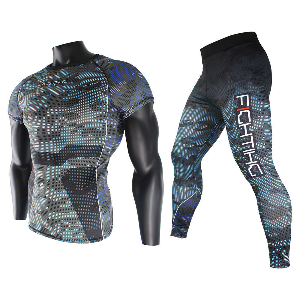 Suit Running fitness wear-resistant tights Compression Comfortable Nik