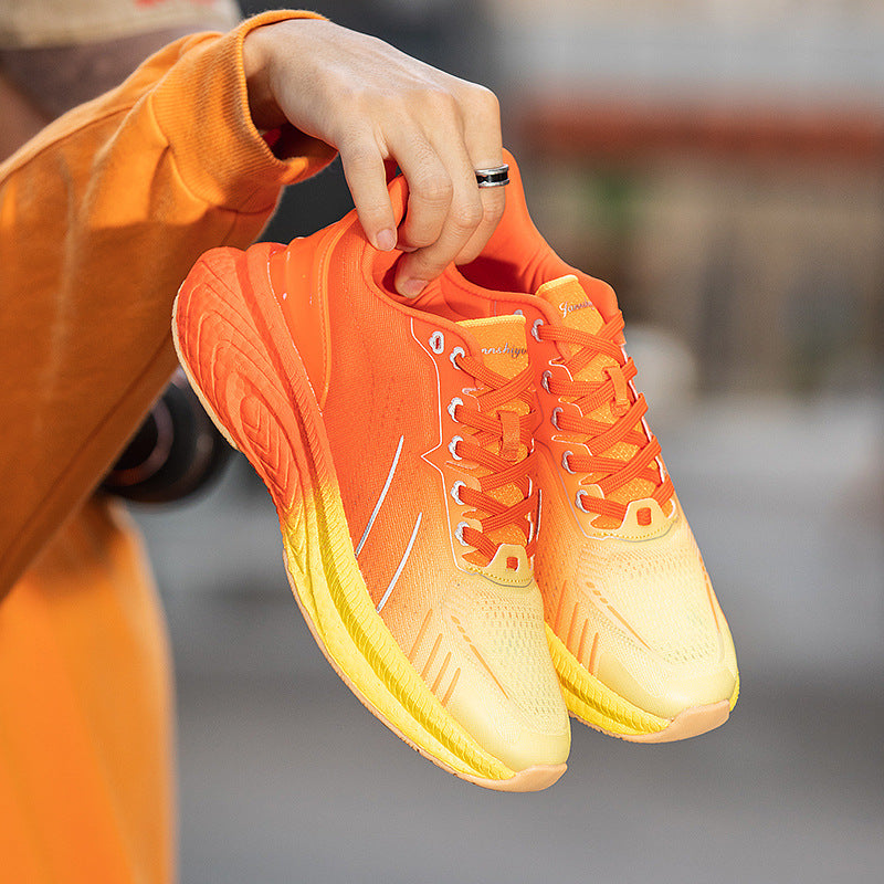 Shoes Popcorn Thick Sole Lightweight Flying Woven Running Style Design