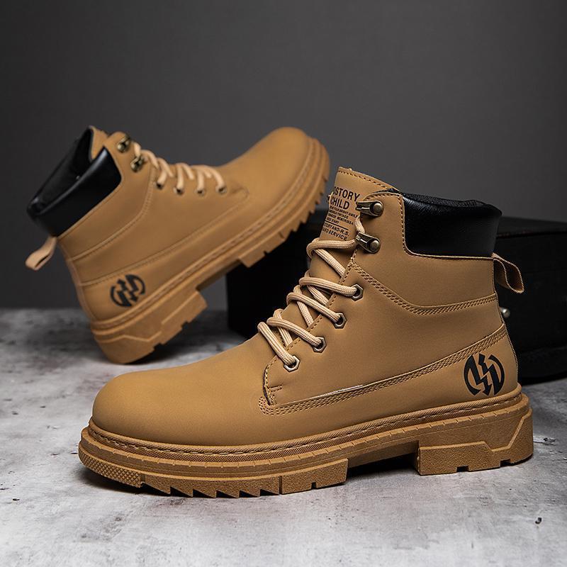 Boots Mens Casual High Top Martin Footwear Walking Hiking Design Stron