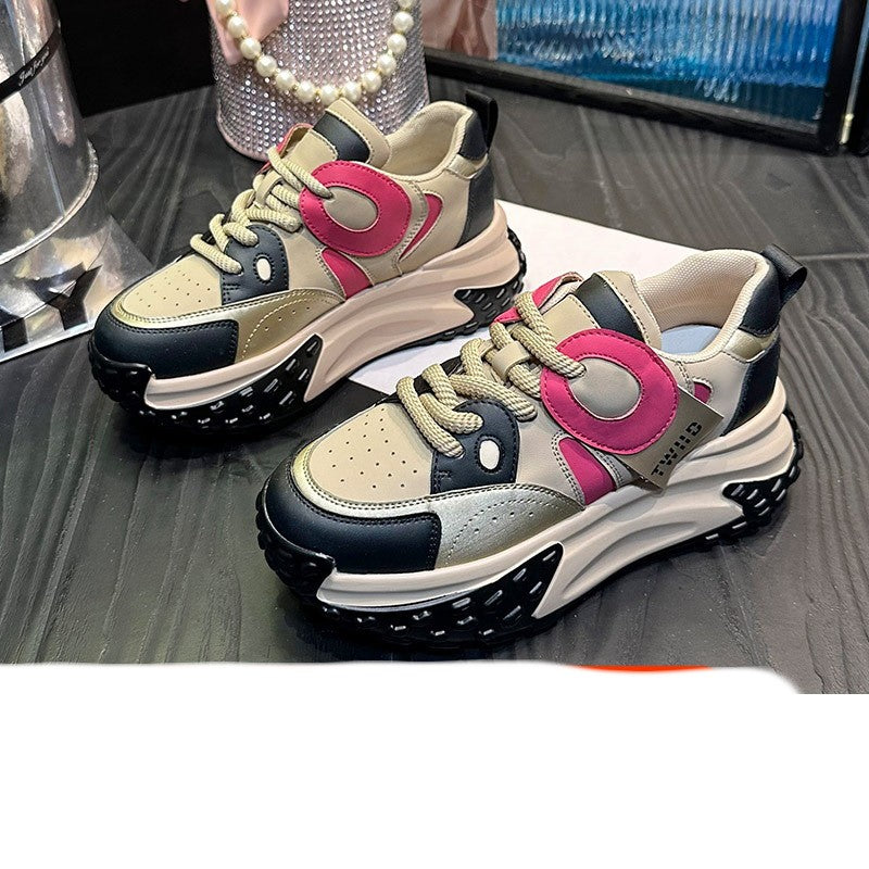 Shoes Thick-soled Leather Sports Casual Breathable Footwear Design Sty