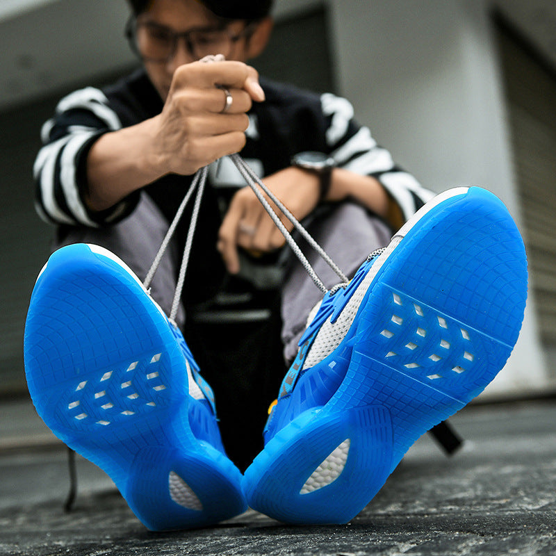 Sneakers Popcorn Soft Sole Flying Woven Breathable Footwear Design Sty