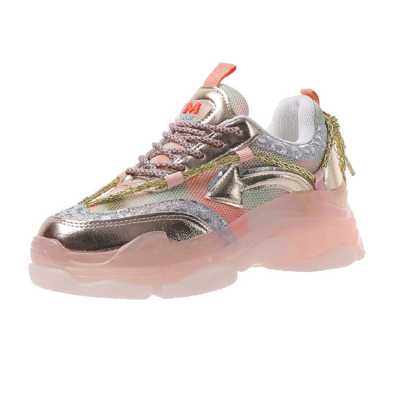 Sneakers Breathable Platform Gradient Style Design Comfort Footwear