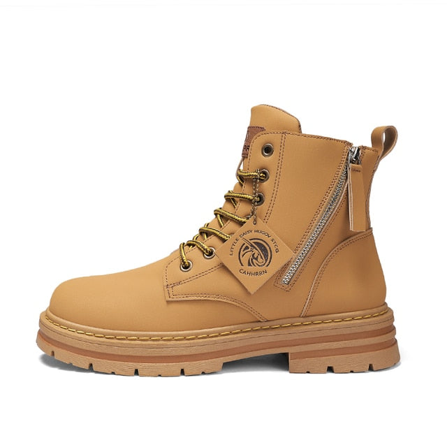 Shoes High Top Boots Men's Leather Footweat Outdoor Work-out Design