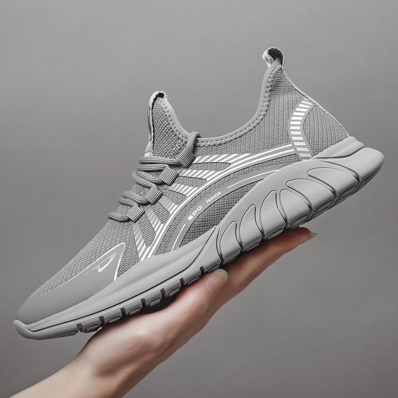 Shoes Men's Fashion Flyknit Casual Breathable Running Footwear Comfort