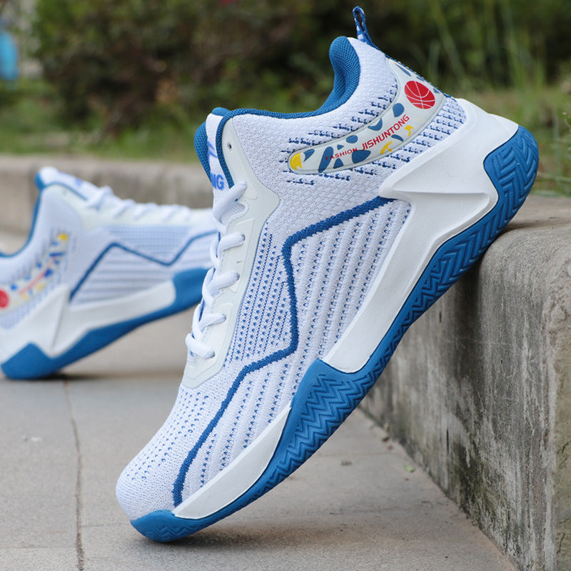 Shoes Basketball High Top Flying Woven Sneakers Breathable Footwear