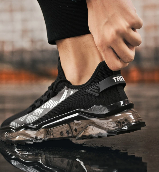 Shoes Enlightenment Men's Shoes, Flying Knit Trendy, Men's Casual Spor