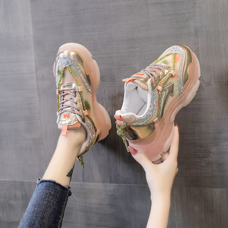 Sneakers Breathable Platform Gradient Style Design Comfort Footwear