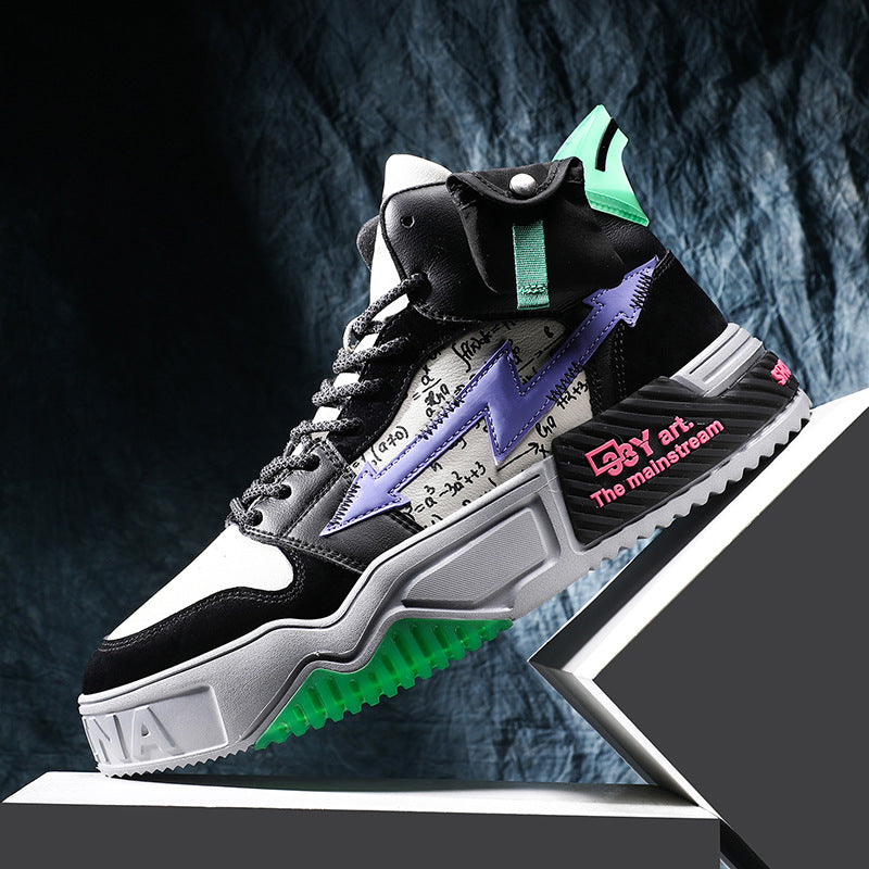 Shoes High-top Shoes Trend All-match Sports Casual Footwear Style Nice