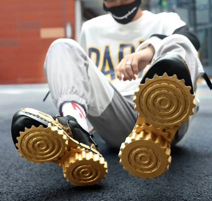 Shoes Viggo Gear Sole Strap Locked Sports Workout Training Style Desig