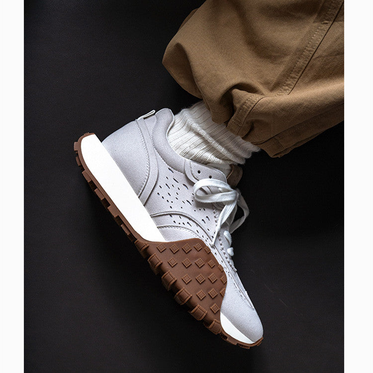 Sneakers Retro Niche Thick-soled Jogging Casual Color-blocking Comfort