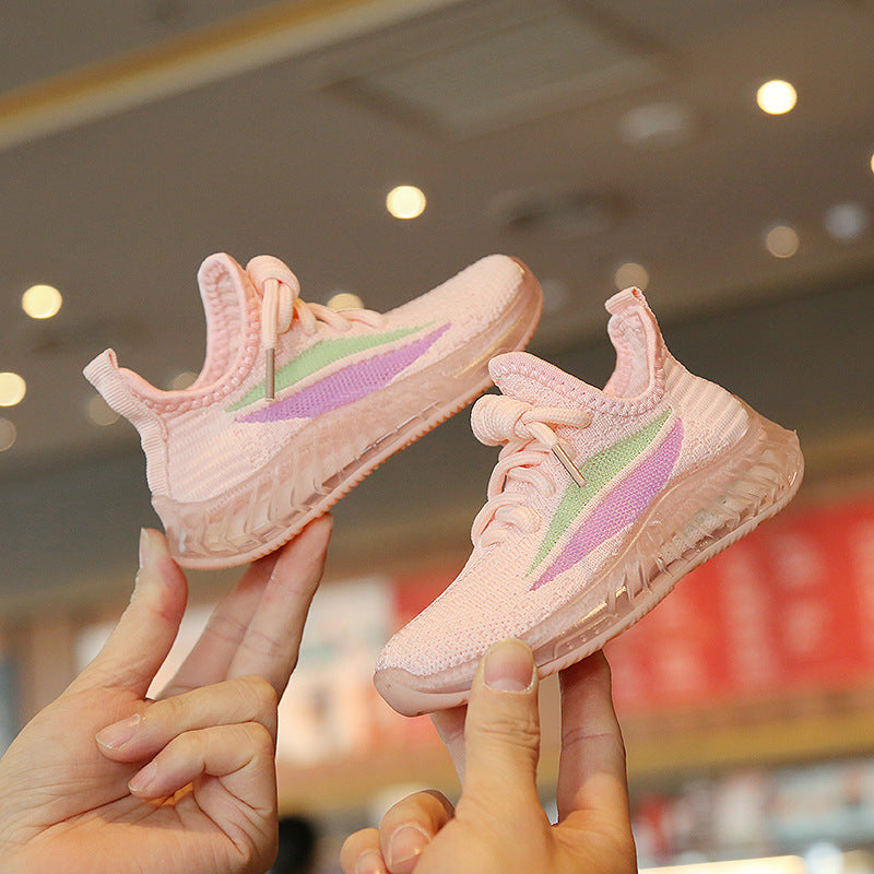 Shoes Children's Sports Shoes Coconut Flying Woven Breathable Casual W