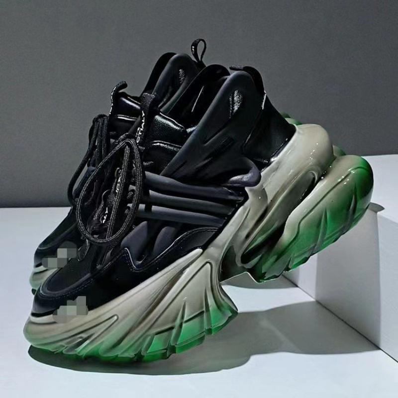 Shoes Women's Fashion Casual Leather Thick-soled Old Man Footwear Nice