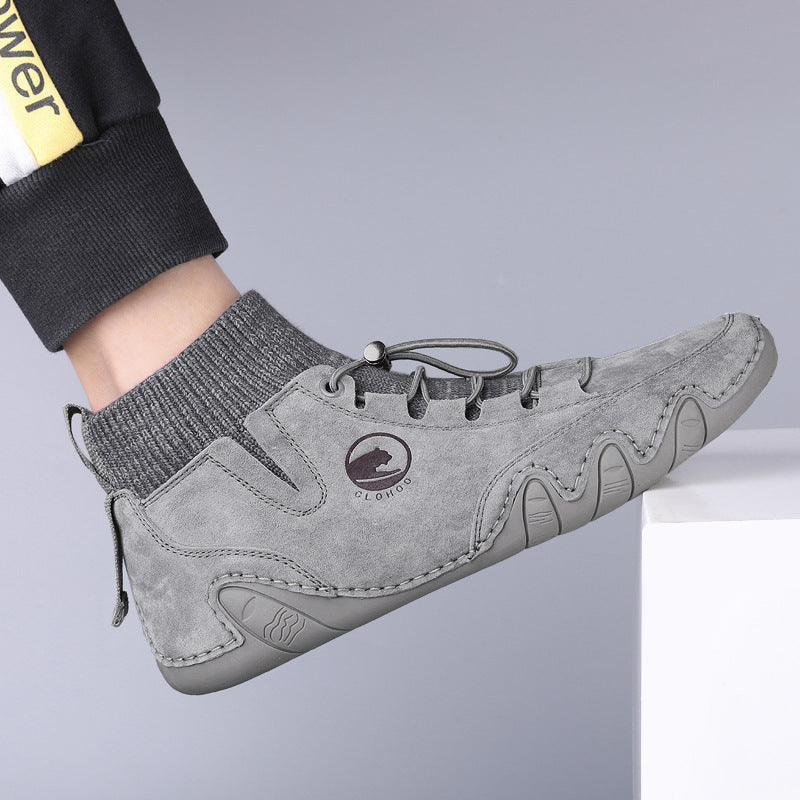 Boots Men's Octopus High-top Retro Plus Velvet Warm Footwear Comfort