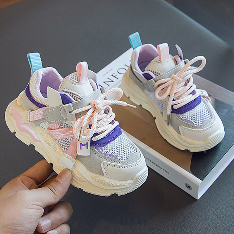 Sneakers Boys Fashion Simple Hollow Mesh Footwear Design Style Kids