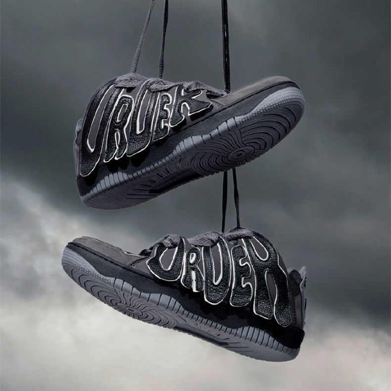 Sneakers Men's And Women's Casual Sports Thick Bottom Alphabet Retro