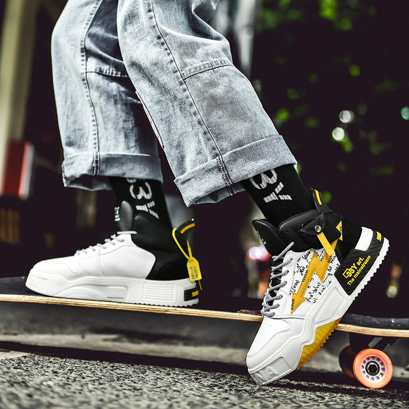 Shoes High-top Shoes Trend All-match Sports Casual Footwear Style Nice