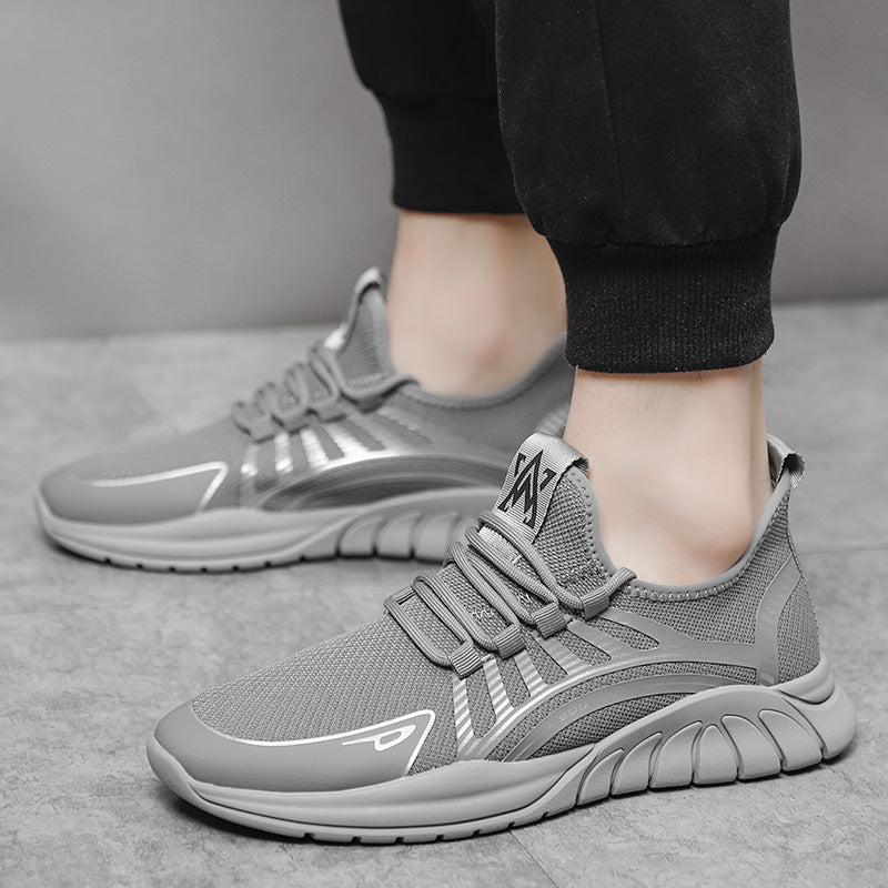 Shoes Men's Fashion Flyknit Casual Breathable Running Footwear Comfort