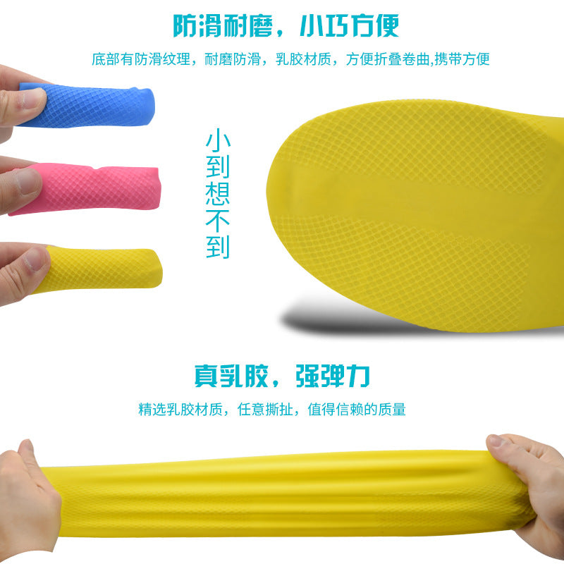 Boots Men and women hiking slip wearable easy to carry silicone rain