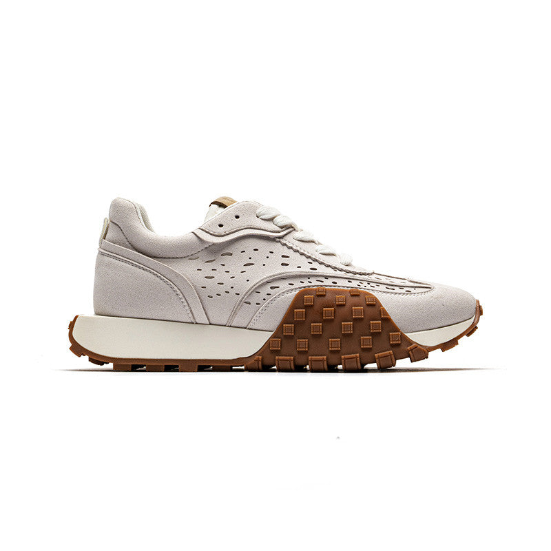 Sneakers Retro Niche Thick-soled Jogging Casual Color-blocking Comfort