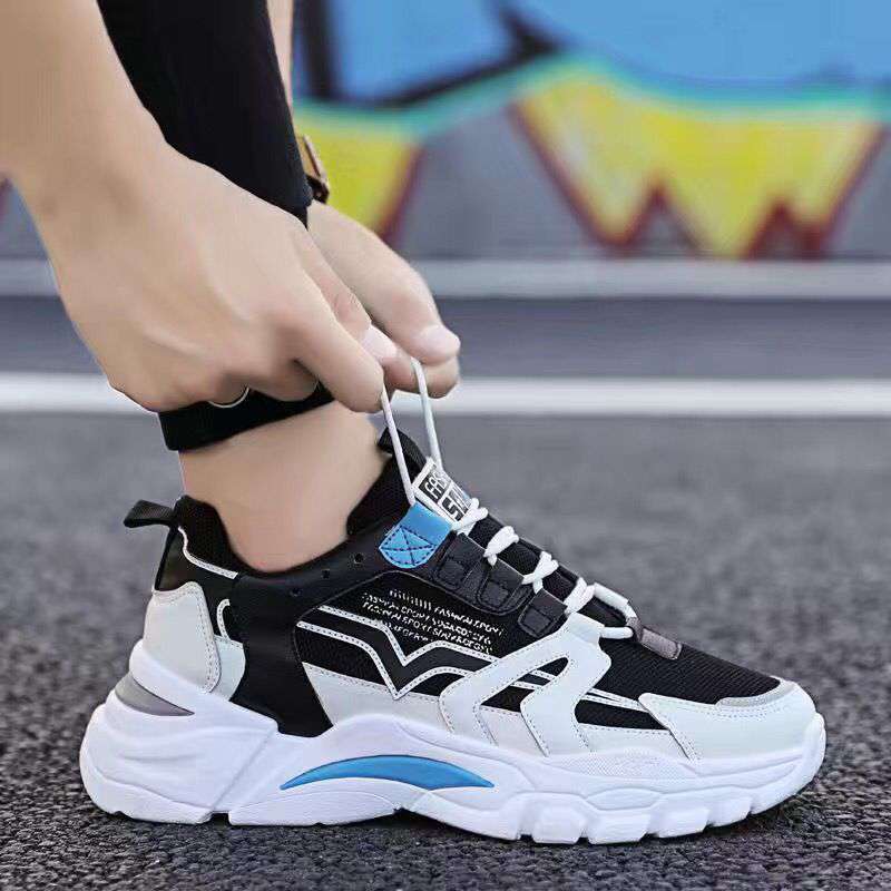 Sneakers All-match Platform Running All Black Footwear Shoes Comfort