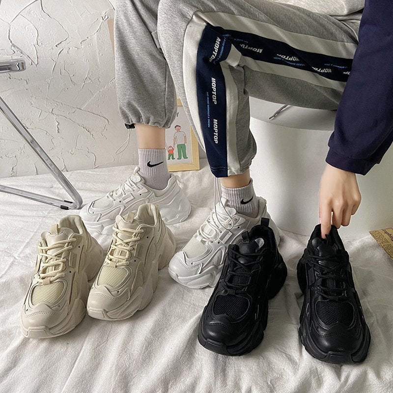 Sneakers New Style Korean Fashion Breathable Platform Footwear Design