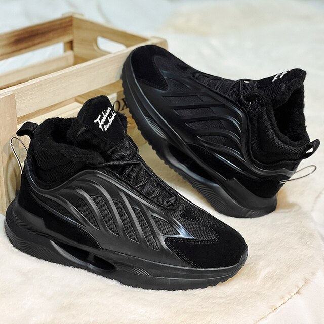 Sneakers Men's High-top Plush Warm Air Workout Design Style Training