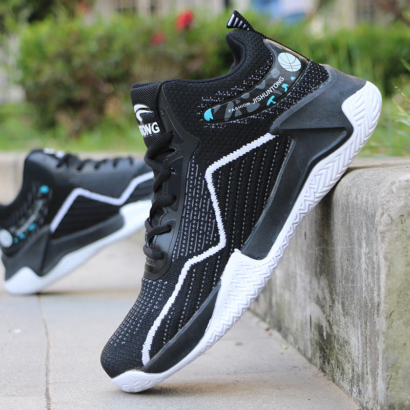 Shoes Basketball High Top Flying Woven Sneakers Breathable Footwear