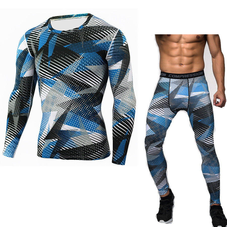 Camouflage Compression Baselayer Set Sports Compression Set Long Sleev