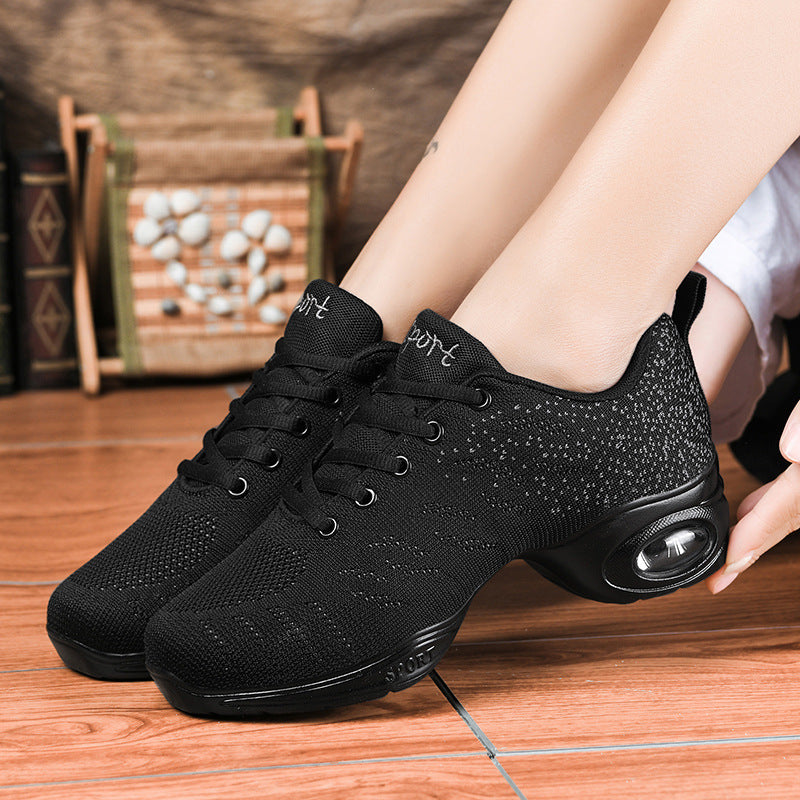 Shoes Spring And Summer Mid-heel Mesh Soft-soled Dance Modern Dance Sh