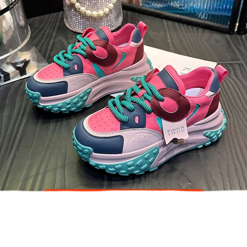 Shoes Thick-soled Leather Sports Casual Breathable Footwear Design Sty