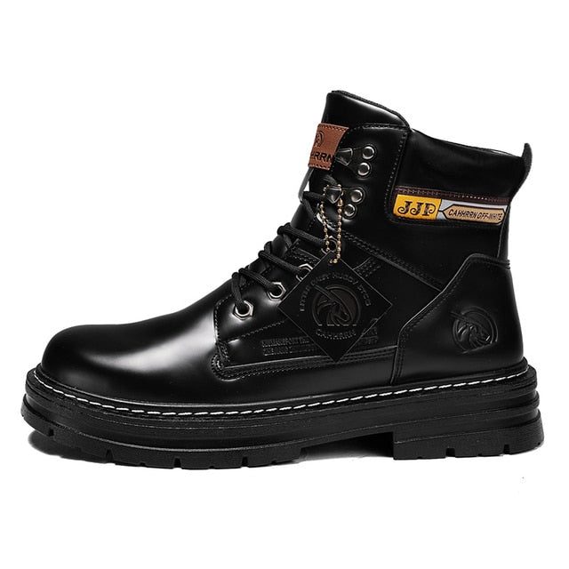 Shoes High Top Boots Men's Leather Footweat Outdoor Work-out Design