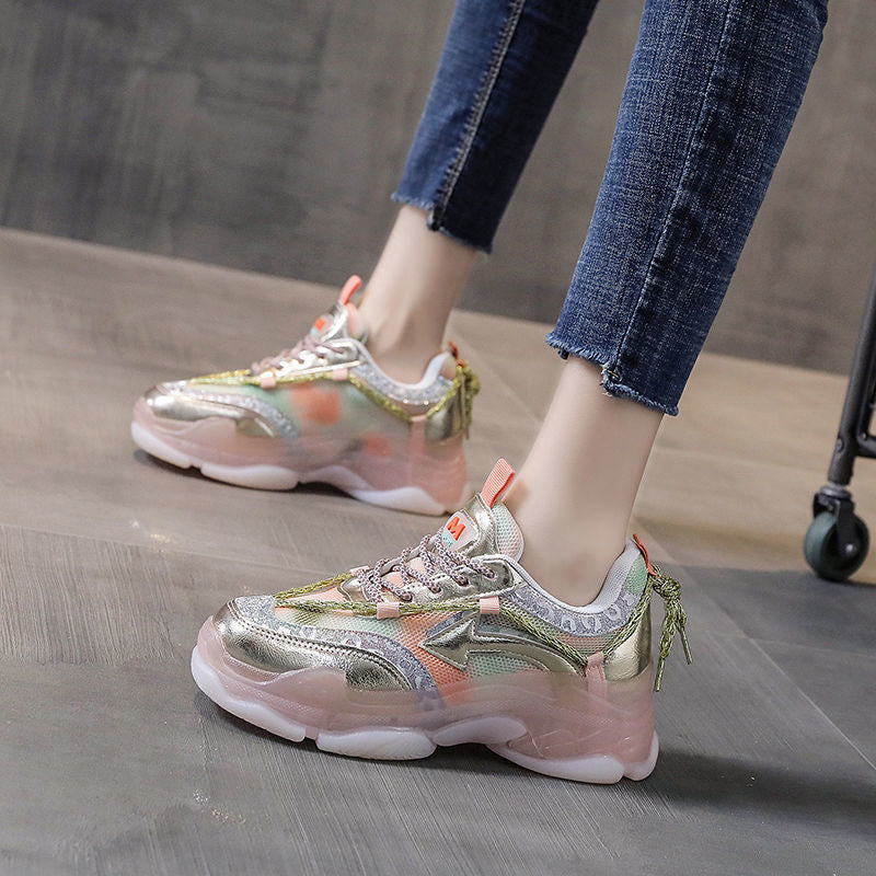 Sneakers Breathable Platform Gradient Style Design Comfort Footwear