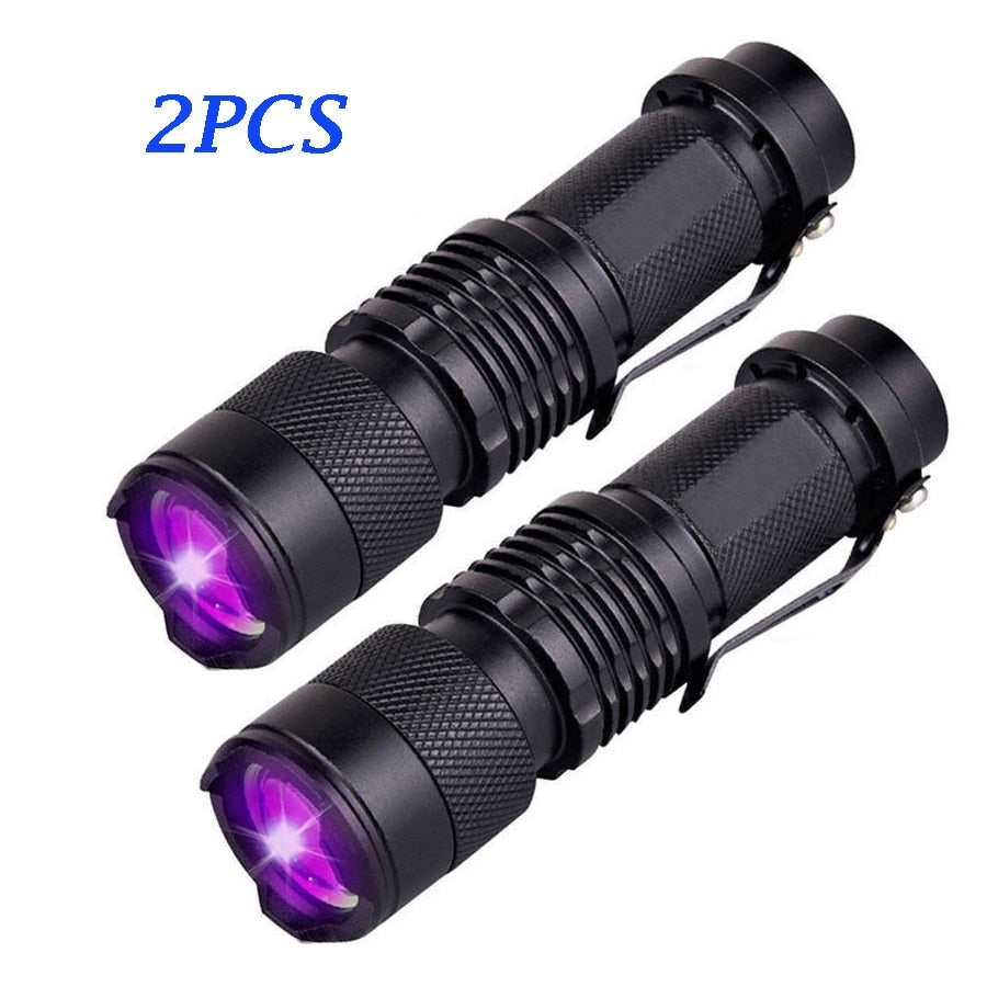 LED UV Flashlight Shining Light Top Quality High-Tech- Reliable Unseen